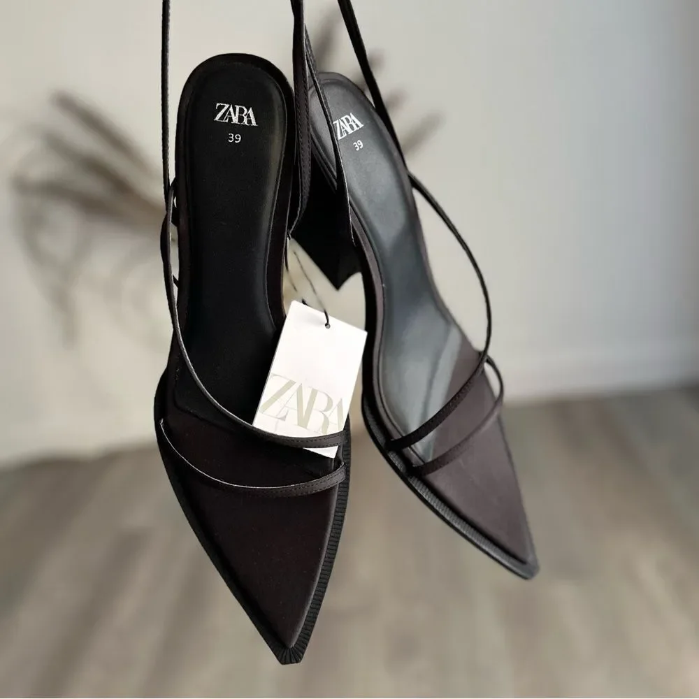 ZARA STRAPPY BLOCK HEELED SANDALS
BLACK - Picture 5 of 5